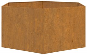 Fioriera Ruggine 90x90x45 cm Acciaio Corten