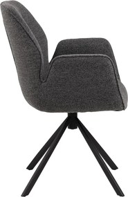 Sedia da pranzo grigio scuro in imbottito Aura – Actona