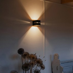 Applique da parete moderna nera e oro 9,7 cm - Transfer Groove