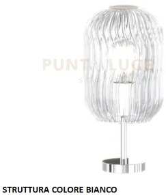 Lumetto bianco 1 luce vetro trasparente 1181bi-p-tr