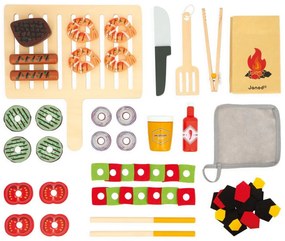 Barbecue in legno con accessori