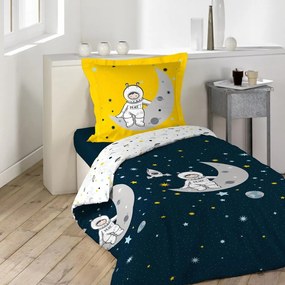 Biancheria da letto per bambini in cotone per letto singolo 140x200 cm Petit Astronaute - douceur d'intérieur
