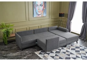 Divano angolare a U antracite Belen - Balcab Home