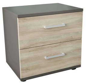 HARALD - comodino 2 cassetti moderno