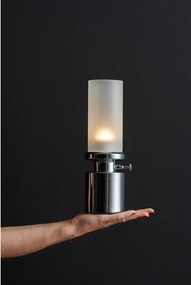 Lampada da tavolo dimmerabile a LED in argento con paralume in metallo/con paralume in vetro (altezza 29,5 cm) Camp - Leitmotiv