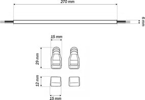 Kit Collegamento per Strisce LED Monocolore IP67 da 12mm da Saldare