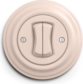 Kliklap - Pulsante doppio retrò con cornice, rosa antico