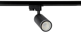Faretto GU10 per binario Monofase - Nero - Orientabile
