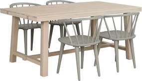 Tavolo da pranzo in rovere laccato opaco 170 x 95 cm Brooklyn - Rowico