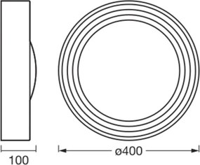 Osram - Plafoniera LED dimmerabile ORBIS CONCRETE LED/18W/230V diam. 40 cm marrone/cemento