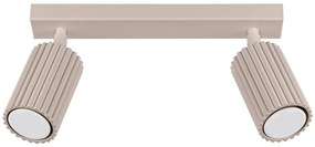 Faretto grigio tortora in metallo 6,5x30 cm Gleam – Sollux