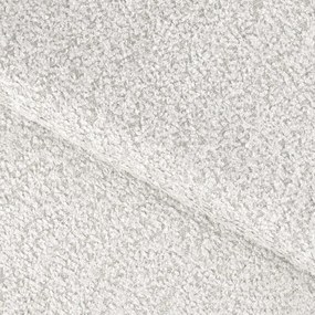 Divano color crema allungabile/con contenitore con penisola a destra e rivestimento in bouclé 223 cm Fabillo – ELTAP