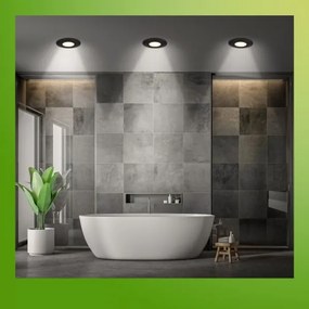 Briloner 7588035 - SET 3xLED plafoniera da soffitto per bagno KLIRA 3xLED/4,9W/230V IP44 nero