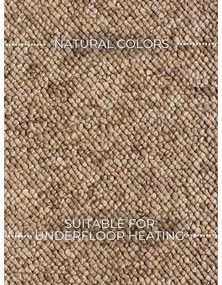 Passatoia in marrone chiaro lavabile 80x240 cm Rocco Caramel – Elle Decoration