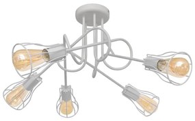 Lampadario a plafone OXFORD 5xE27/15W/230V bianco