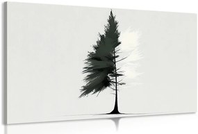 Stampa su tela – Albero sempreverde minimalista