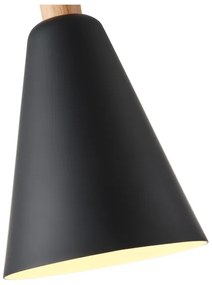 Lampadario a sospensione con filo 1xE27/15W/230V nero diametro 20 cm