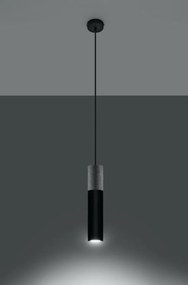 Lampadario a Sospensione in Acciaio e Cemento BORGIO 1 GU10 da interno