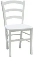 Set 2 sedie shabby campagnola legno laccato bianco