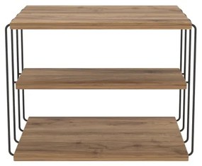 Tavolino LIFON 40x50 cm marrone/nero