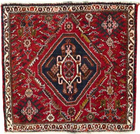 Shiraz Tappeto persiano 70x70 Rosso (Iran) Annodato A Mano