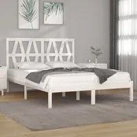 Giroletto Bianco in Legno Massello di Pino 140x190 cm 3103979