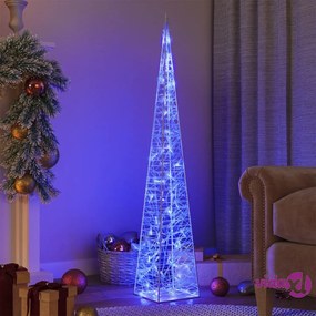 vidaXL Cono di Luce LED Decorativo Acrilico Blu 120 cm