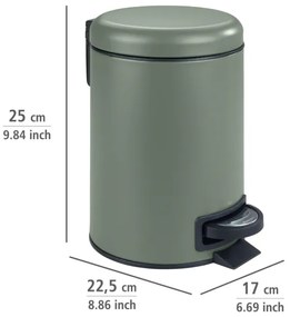 WENKO 24636100 - Cestino LEMAN 17x25 cm verde/nero