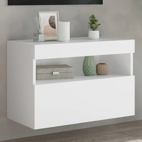 Mobile Tv A Parete Con Luci Led Bianco 60x30x40 Cm /
