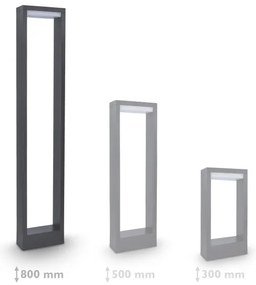 Brilagi-Lampada LED da esterno RAGUSA LED/7W/230V 3000/4000/6000K anthracite. IP54 80 cm