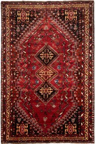 Shiraz Tappeto persiano 270x180 Rosso (Iran) Annodato A Mano