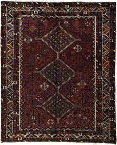 Shiraz Tappeto 170 x 200 Rosso (Iran) Annodato A Mano