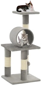 Albero per gatti con tiragraffi in sisal 65 cm grigio