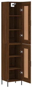 Credenza rovere marrone 34,5x34x180 cm in legno multistrato