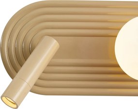Set di 2 Applique Retrò Tortora Incl. LED Dimmerabile a 3 Fasi e USB-C - Lila