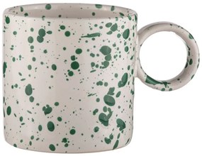 Tazze in gres bianco-verde in set da 2 pezzi 450 ml Carnival - Ladelle