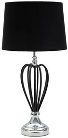 Lampada da Tavolo Elegante Darky Silver Ø 28 cm - Altezza 56 cm