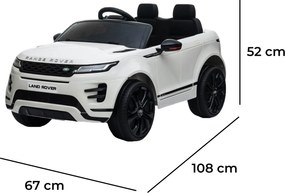 Macchina Elettrica per Bambini Licenza Land Rover Evoque 12V con Telecomando Bianco...