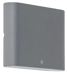 Applique moderna grigio scuro 11,5 cm con LED IP65 - Batt