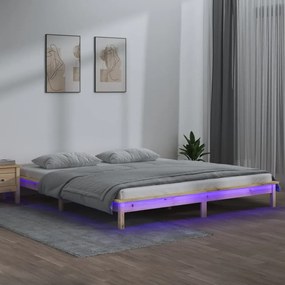 Giroletto Con Led 140x190 Cm İn Legno Massello /