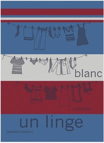Set di 4 strofinacci jacquard Blanc Comme Un Linge Tricolore