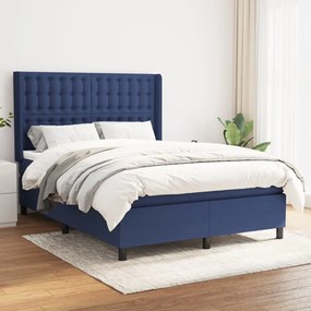 Giroletto A Molle Con Materasso Blu 140x200 Cm İn Tessuto /
