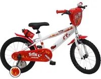 Bicicletta per Bambino 16 2 Freni Teen Monster Bianca/Rossa