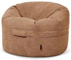 Pouf a sacco per bambini marrone con rivestimento in velluto a coste Roll 80 – SLOWDOWN