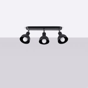 Sollux SL.1318 - Faretto ELBA 3xE27/15W/230V nero