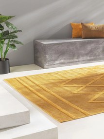 benuta Nest Tappeto per interno ed esterno Bonte Giallo 200x290 cm - Tappeto outdoor per balcone, terrazzo e giardino