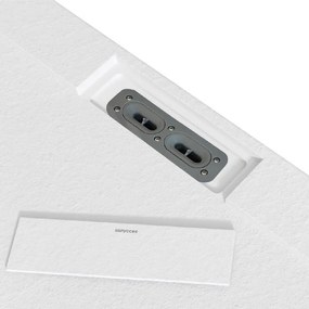 Piatto doccia SANYCCES in resina Siena bianco L 80 x L 120 cm opaco effetto pietra