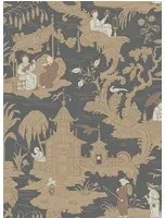 Cole & Son Carta da parati Chinese Toile - Charcoal