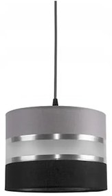 Lampadario a sospensione con filo CORAL S 1xE27/60W/230V nero-grigio