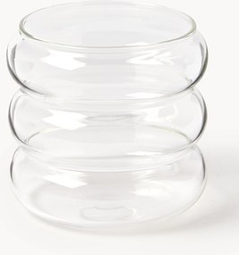 Set di 4 bicchieri piccoli in vetro soffiato borosilicato Bubbly